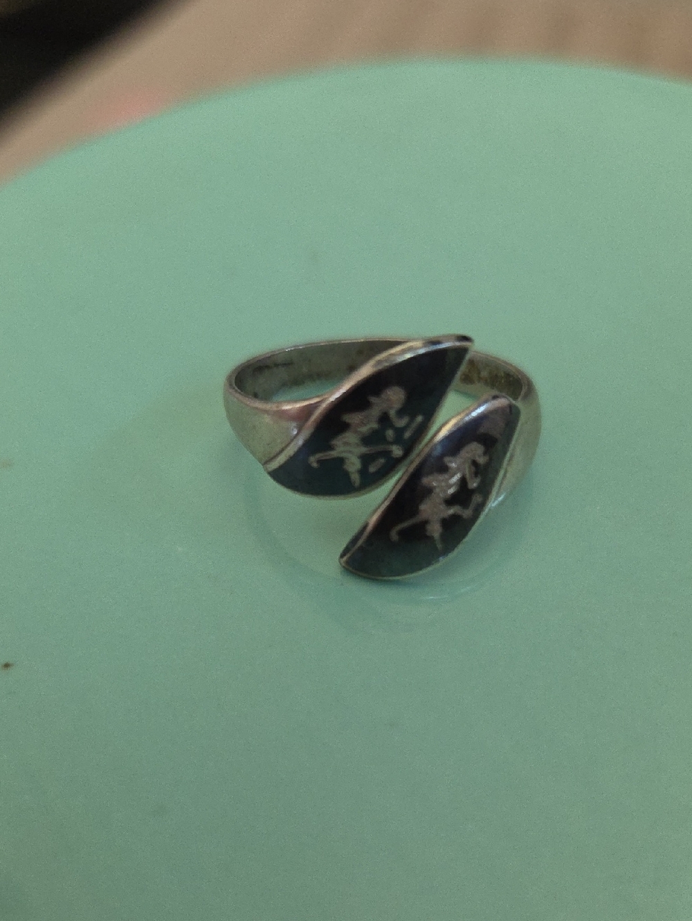 Sterling Silver Black SIAM Wrap Ring - Women's Jewelry